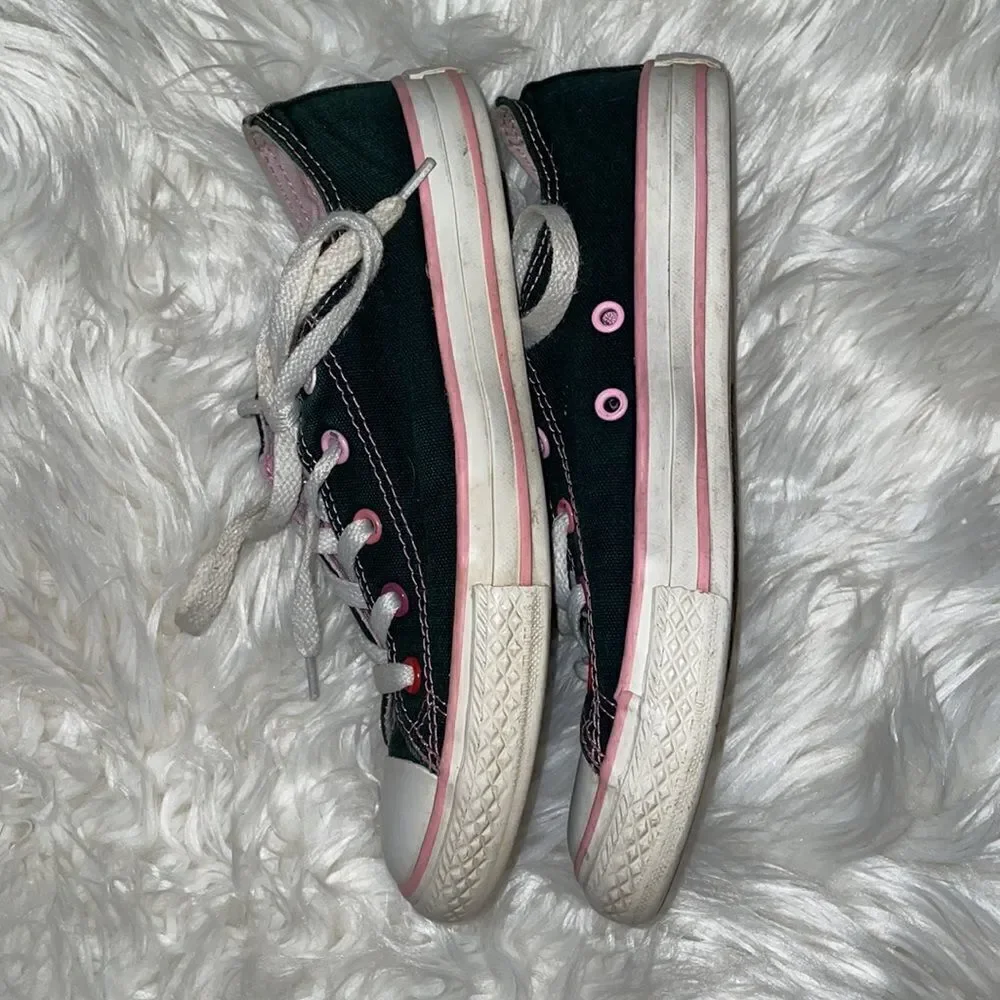 ✨Converse All Star Navy with Pink layered tongue sneakers